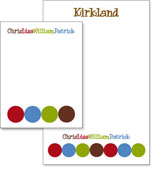 Queen Bee Personalized Note Pads - Red Hip Dots (NP-Q-16)